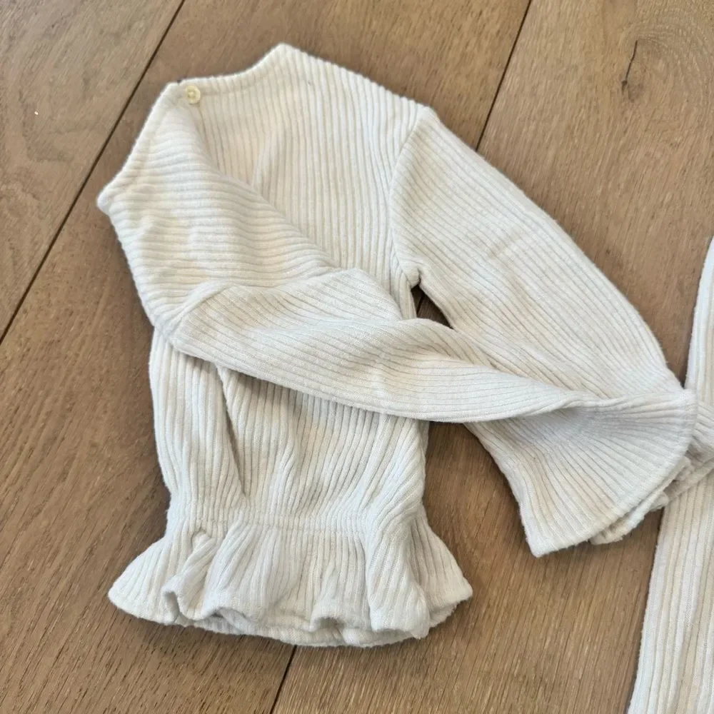 Cream Ruffle Baby Sweater and Pants Sets - Baby Gap Bundle